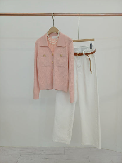 💕 Knit Collared Cardigan