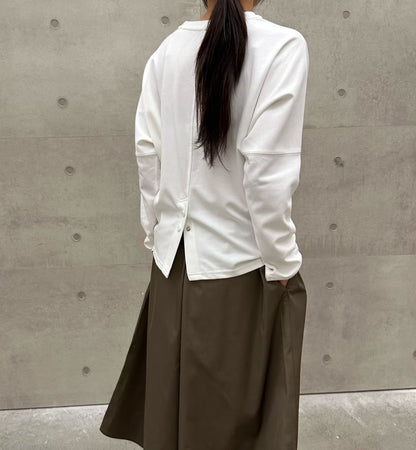 ✨【25FW Button-Back Long Sleeve Tee · 後排鈕扣長袖上衣】✨