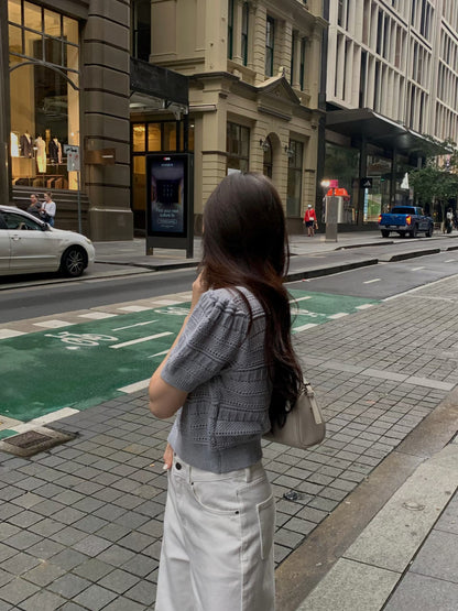 Knit Puff Sleeve Top