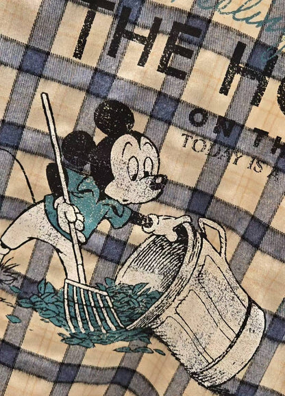 ✨【Mickey Plaid Shirt · 米奇格紋寬鬆襯衫】✨