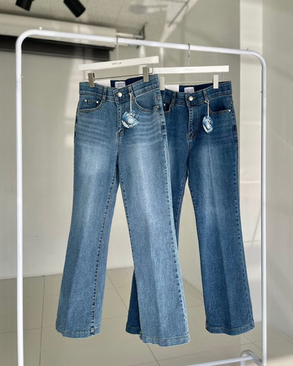 👖 Classic Slim Bootcut Denim Pants #3007