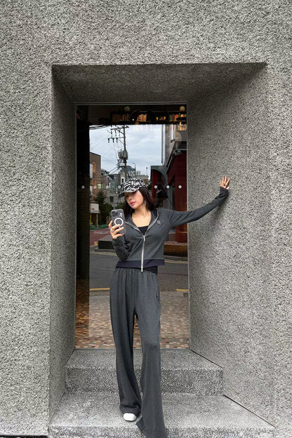 ✨【Contrast Hoodie Set · 修身運動休閒套裝】✨

🔥 東大門潮款 · Anna 系列