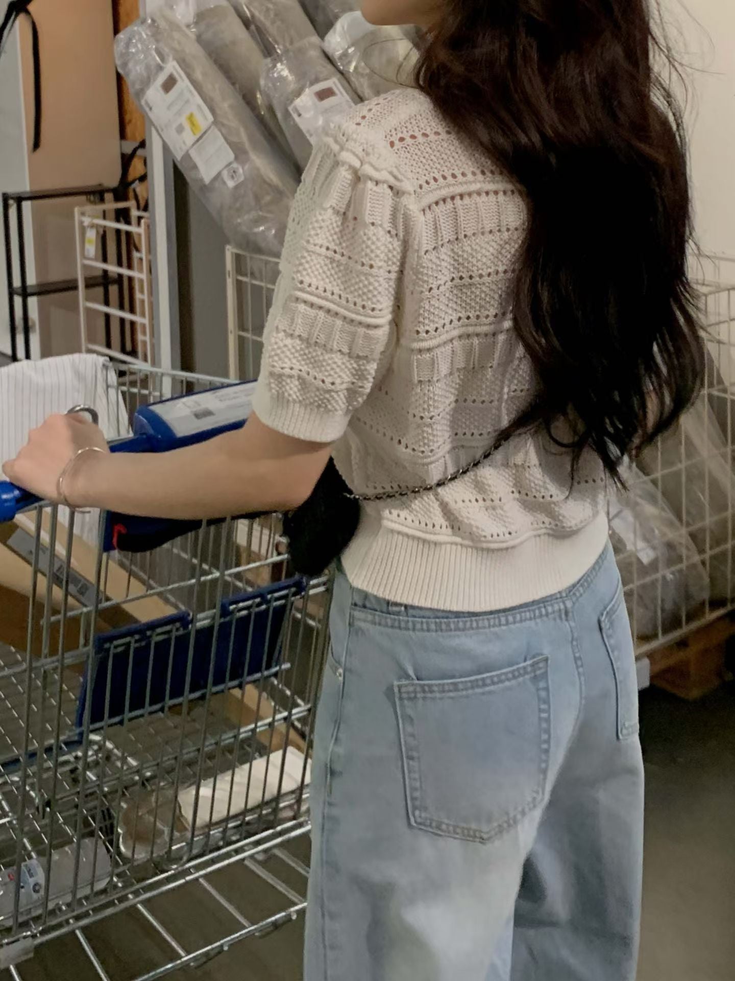 Knit Puff Sleeve Top