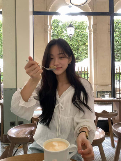 ✨【Romantic Puff Blouse · 法式泡泡袖上衣】✨