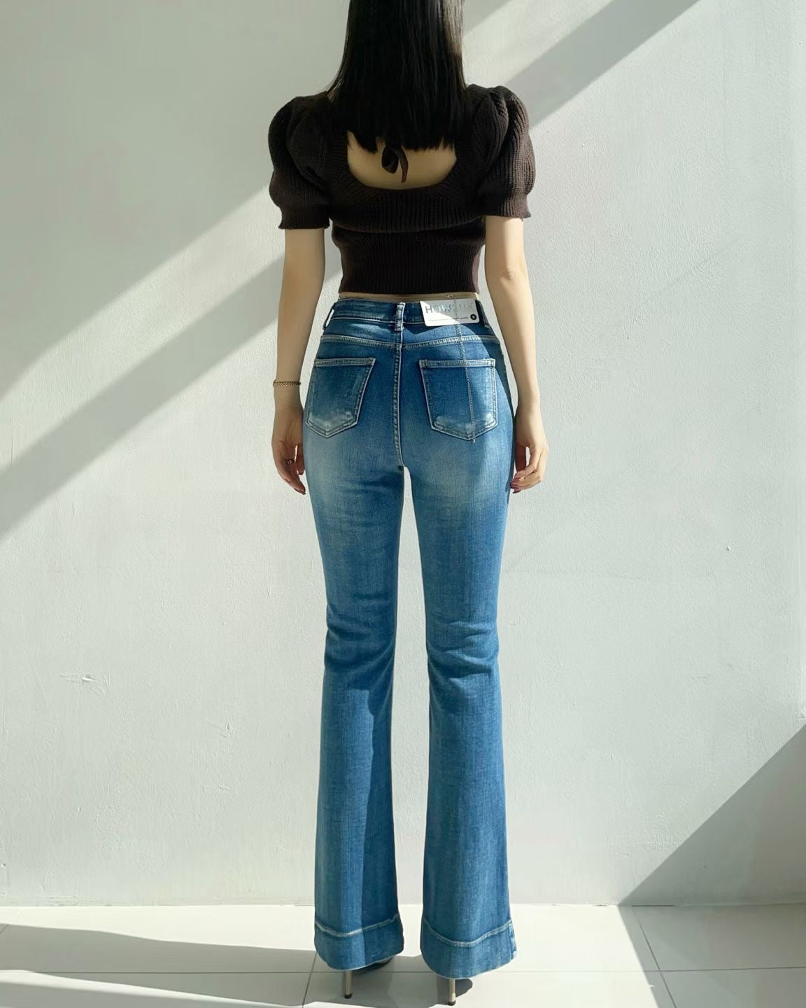 🤎 Stretch Bootcut Denim Pants #6002