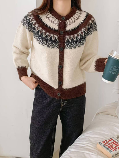 北歐風雪花冷衫 ❄️ Cozy Nordic Knit Cardigan