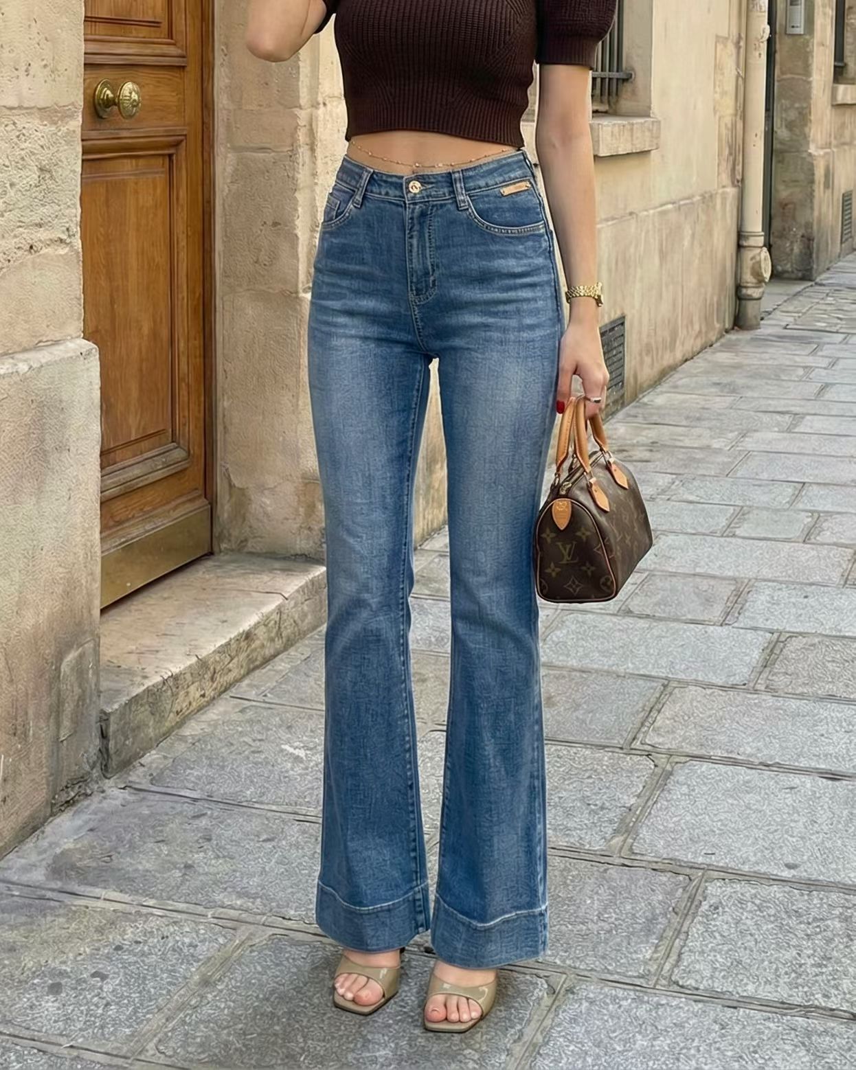 🤎 Stretch Bootcut Denim Pants #6002