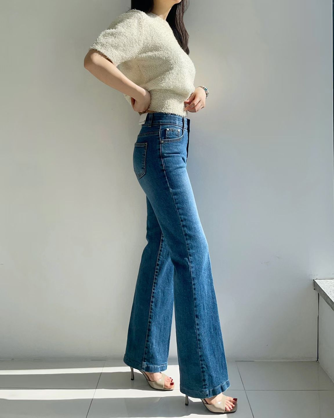 👖 Classic Slim Bootcut Denim Pants #3007