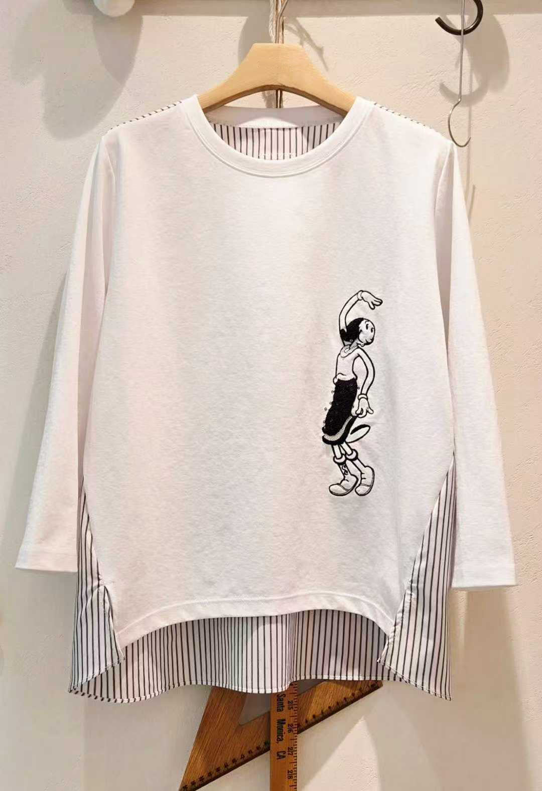 正版大力水手系列 Olive Patchwork 長袖薄Tee恤衫 ✨