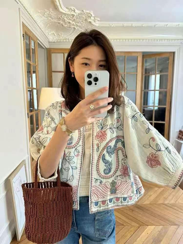 ͙ ˘͈ᵕ˘͈ 2025 Summer Collection ᥫ᭡  🆕全新民族款式系列🌟 中袖印花cardigan