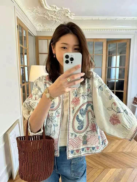 ͙ ˘͈ᵕ˘͈ 2025 Summer Collection ᥫ᭡  🆕全新民族款式系列🌟 中袖印花cardigan