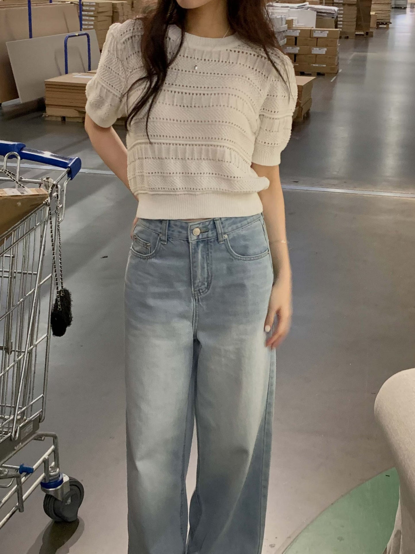 Knit Puff Sleeve Top