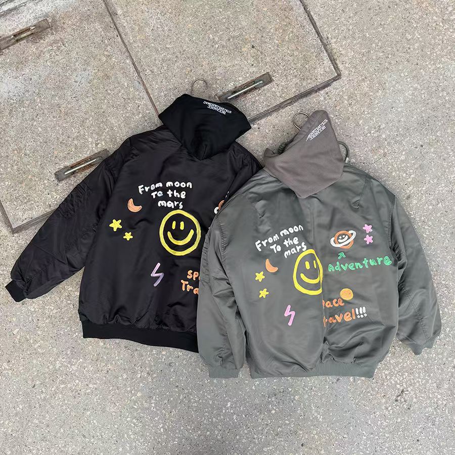 ✨【Adventure Bomber Jacket · 太空探險飛行外套】✨

🔥 東大門潮款 · Anna 系列