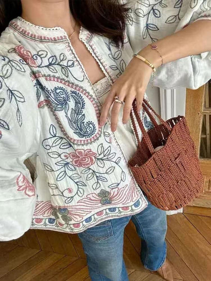 ͙ ˘͈ᵕ˘͈ 2025 Summer Collection ᥫ᭡  🆕全新民族款式系列🌟 中袖印花cardigan