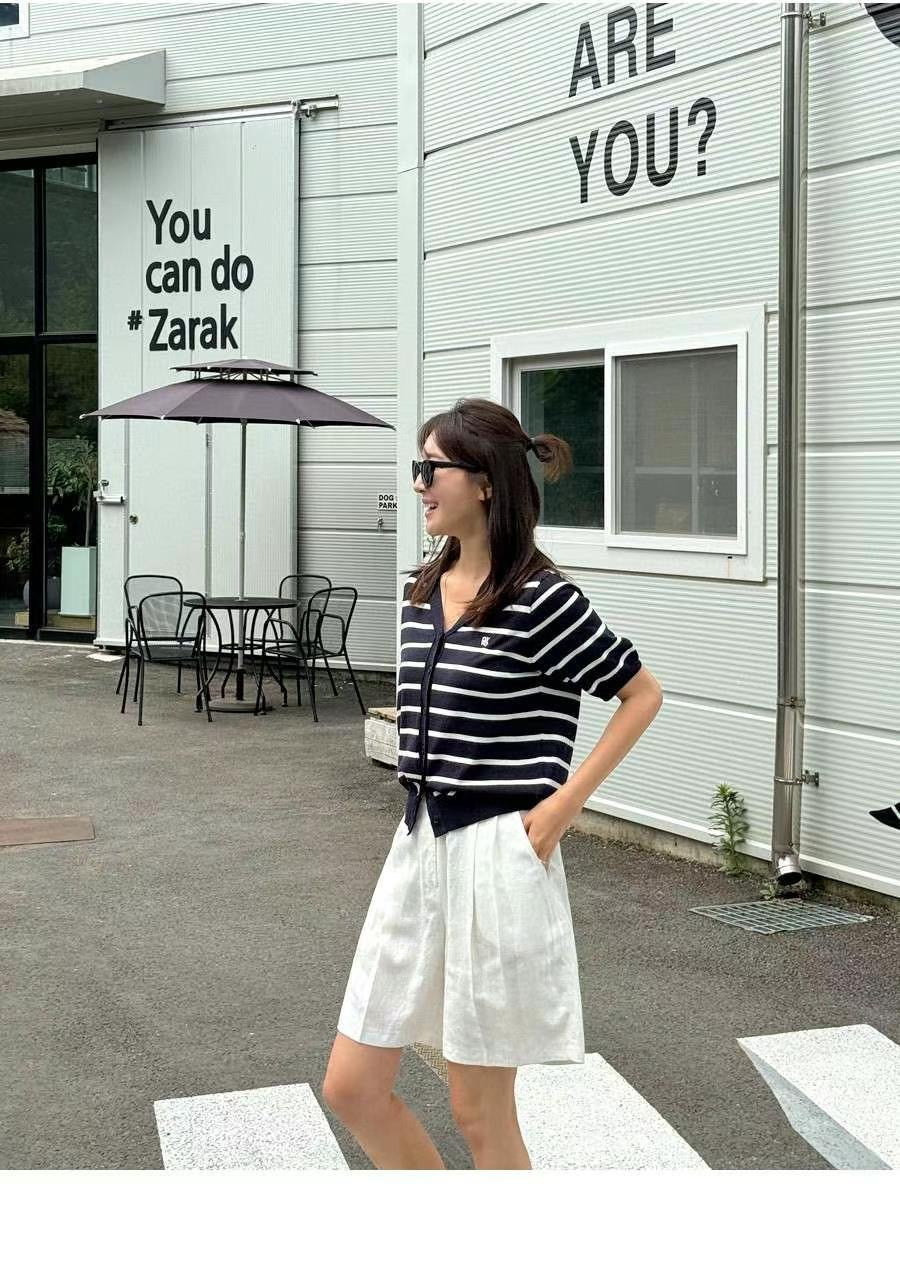 Linen-Look High-Waist Shorts 🤍涼感亞麻感高腰短褲