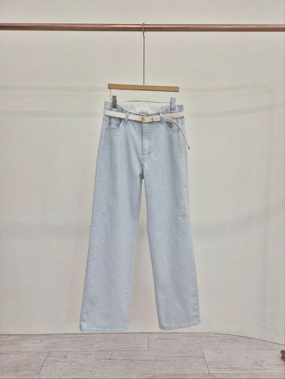 🤍🩵 Clean Cut Wide Denim Pants