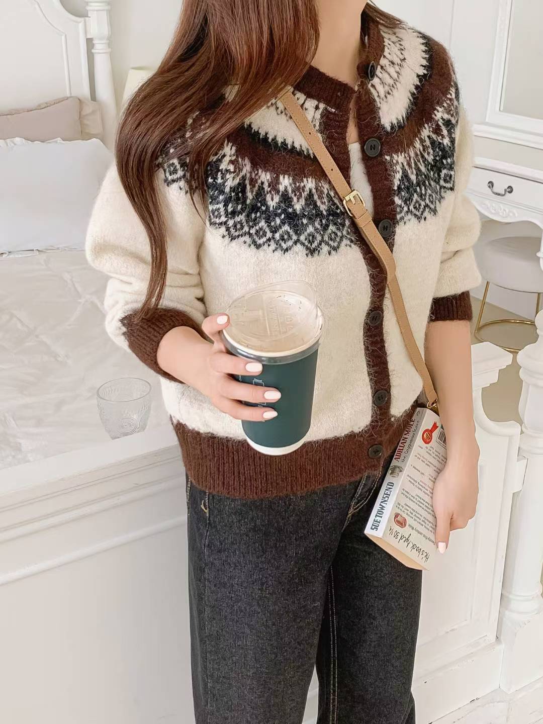 北歐風雪花冷衫 ❄️ Cozy Nordic Knit Cardigan