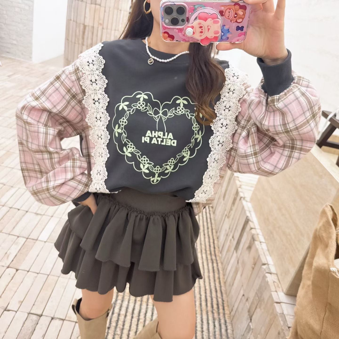 ✨【Lace Patchwork Sweatshirt · 拼布蕾絲衛衣】✨
