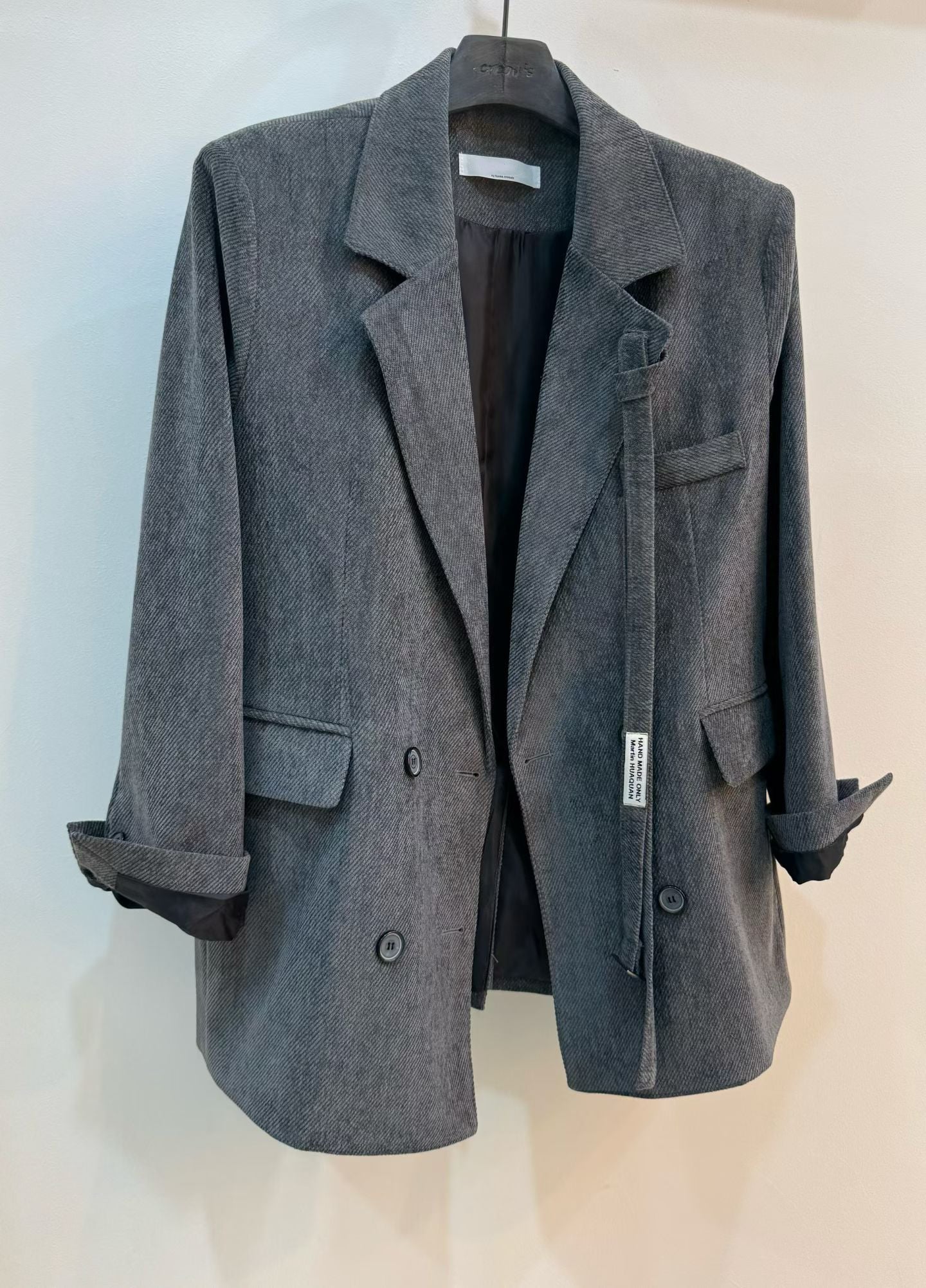 Corduroy Suit Set · 灰調燈芯絨西裝套裝