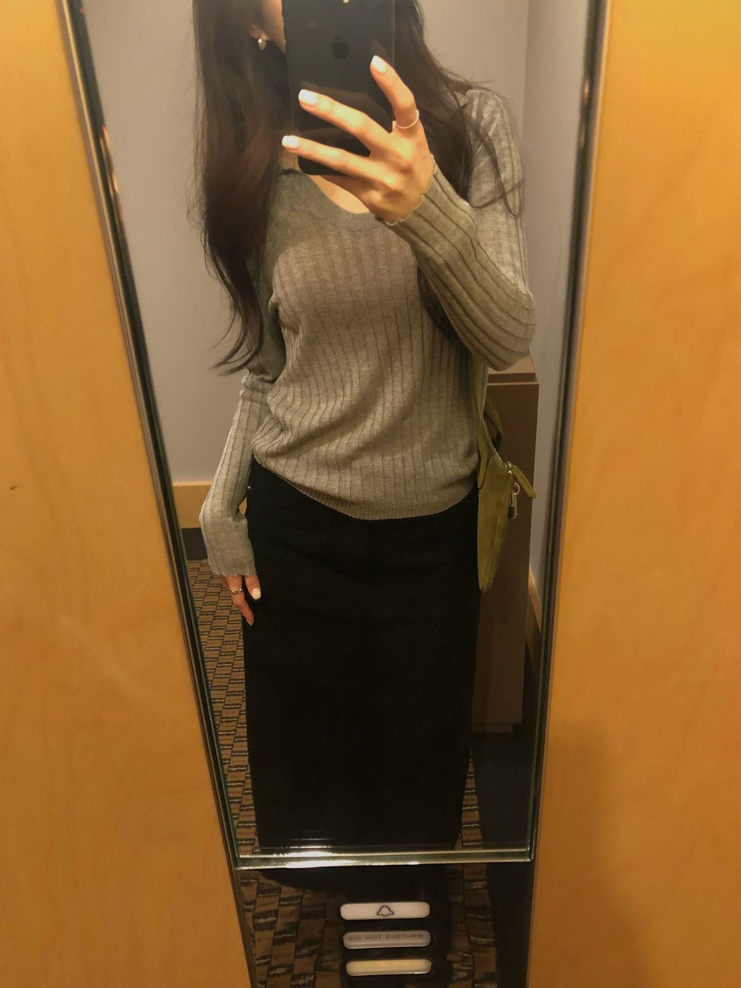Ribbed Collar Knit Top