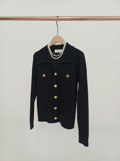 💕 Knit Collared Cardigan