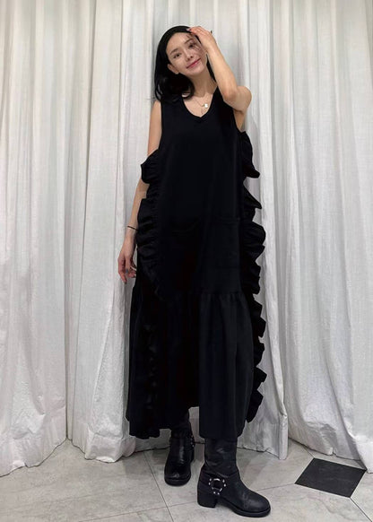 ✨【Ruffle Side Long Dress · 側邊荷葉邊連身裙】✨