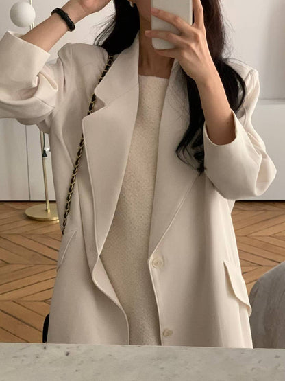 ✨【Minimal Chic Long Coat · 極簡長版外套】✨