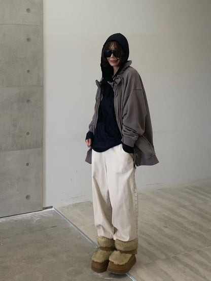 ✨【Stud Line Wide Pants · 窩釘裝飾闊腳褲】✨