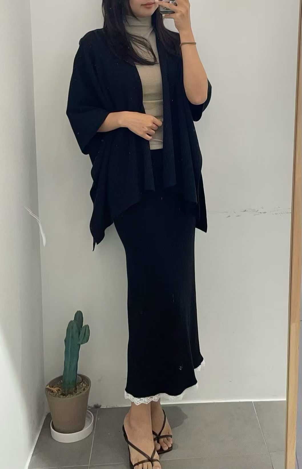 ✨【Knit Poncho · 氣質針織披肩上衣】✨