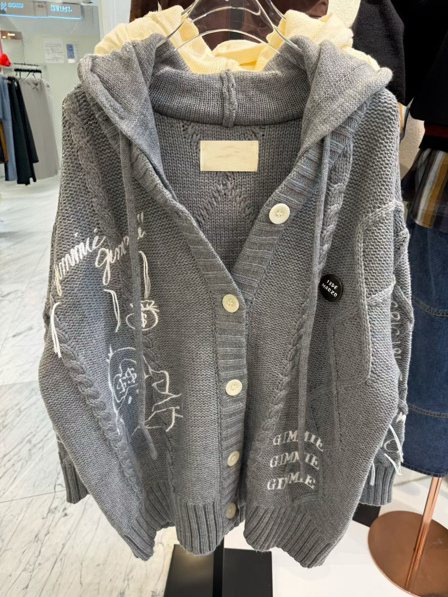 ✨【Art Graffiti Knit Hoodie Cardigan · 塗鴉連帽針織外套】✨