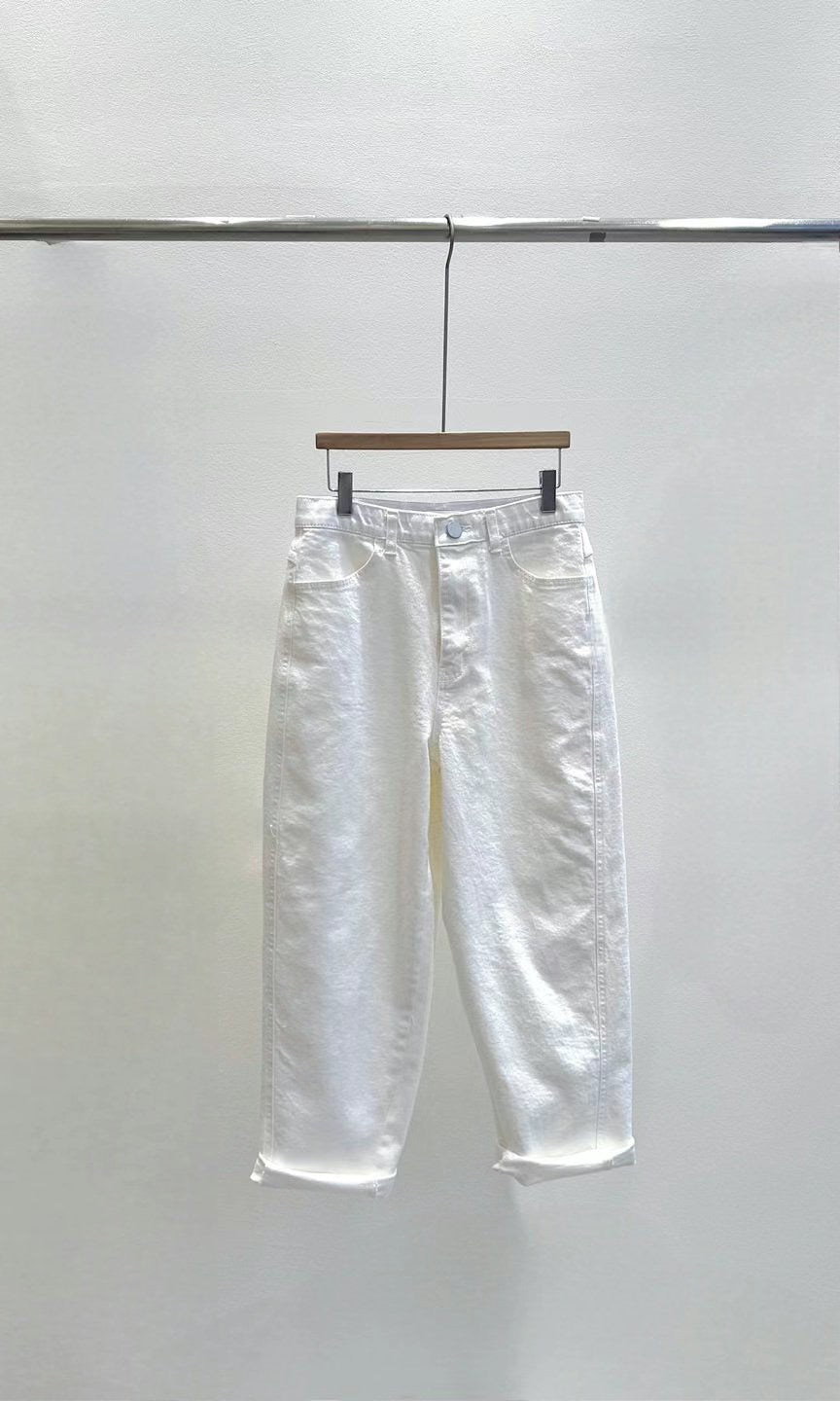 A1094 Loose straight 扯布褲