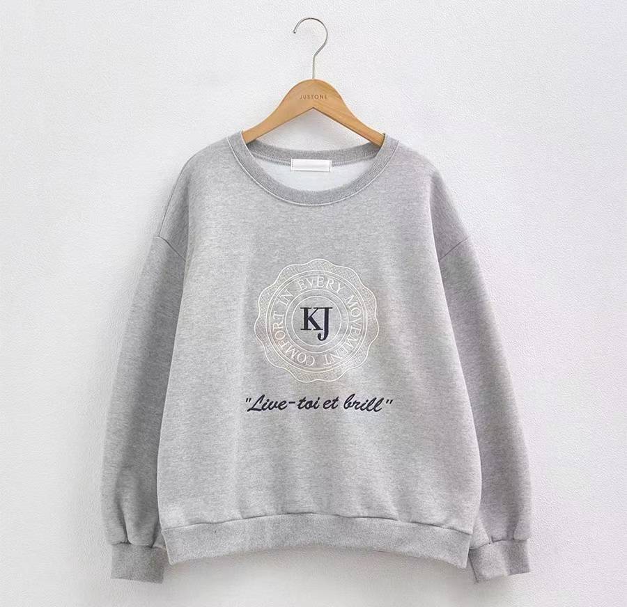 👕【KJ Logo French Sweatshirt · 法文字母薄絨衛衣】👕