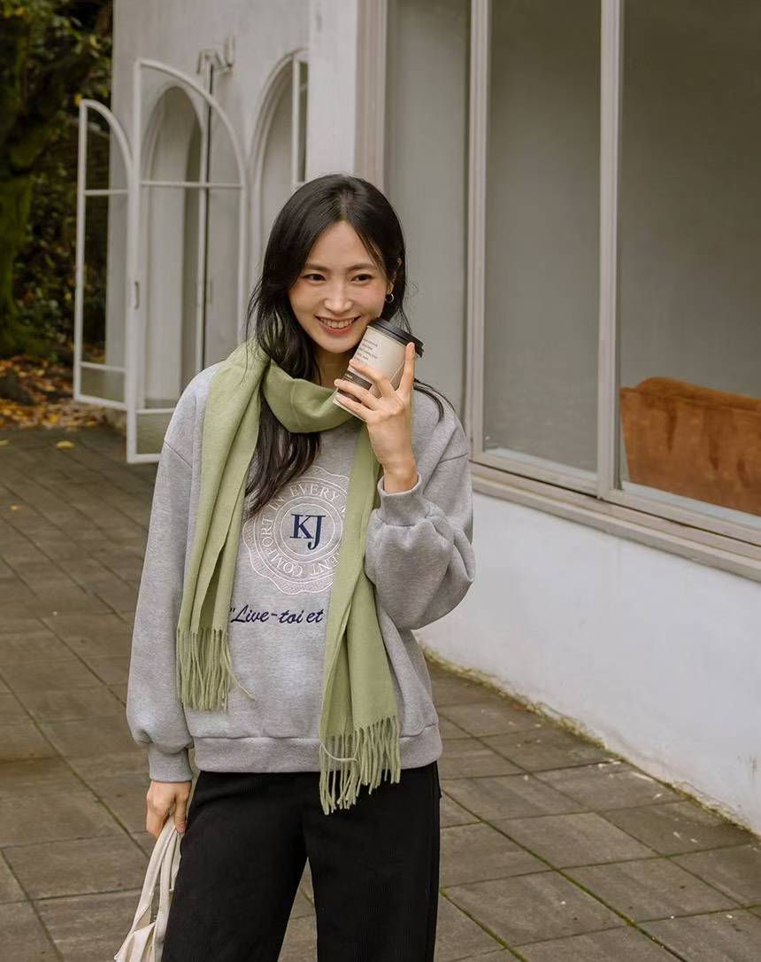 👕【KJ Logo French Sweatshirt · 法文字母薄絨衛衣】👕