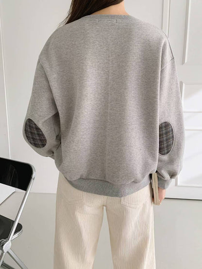 🩶【MU Elbow Patch Sweatshirt · 拼布手肘衛衣】🩶