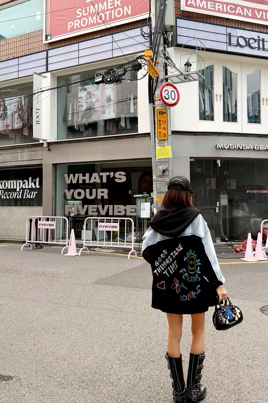 【Dream Feeling Hoodie Denim Jacket · 拼接牛仔針織外套】