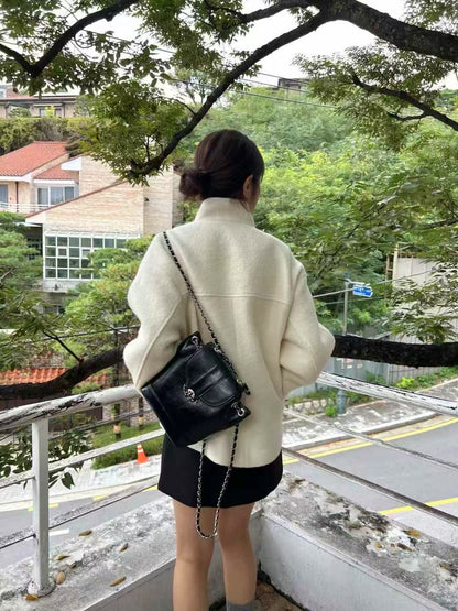 🧥【✨PREORDER✨ 韓國製100%羊毛短褸 / Korean 100% Wool Buckle Short Coat】