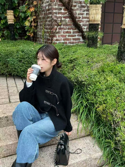 🧥【✨PREORDER✨ 韓國製100%羊毛短褸 / Korean 100% Wool Buckle Short Coat】