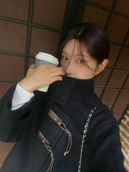 🧥【✨PREORDER✨ 韓國製100%羊毛短褸 / Korean 100% Wool Buckle Short Coat】