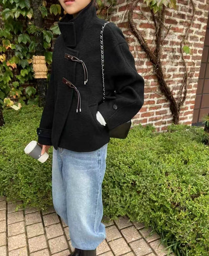 🧥【✨PREORDER✨ 韓國製100%羊毛短褸 / Korean 100% Wool Buckle Short Coat】