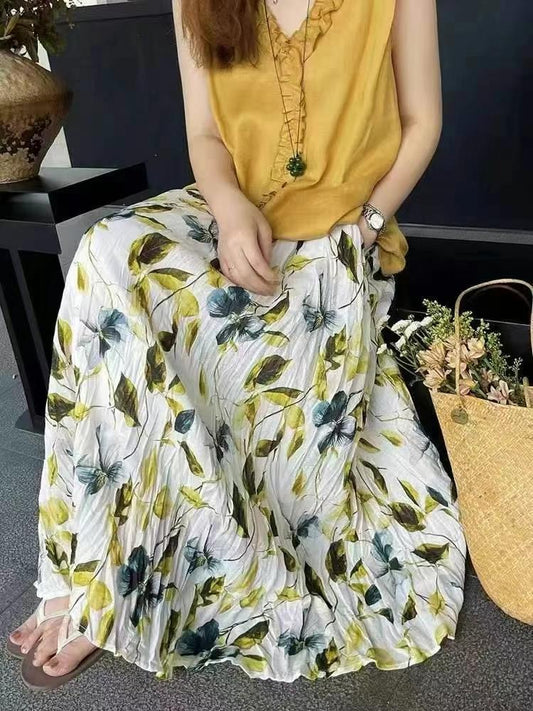 🌸Flowery light weight Long dress

花辨飄逸散裙💕