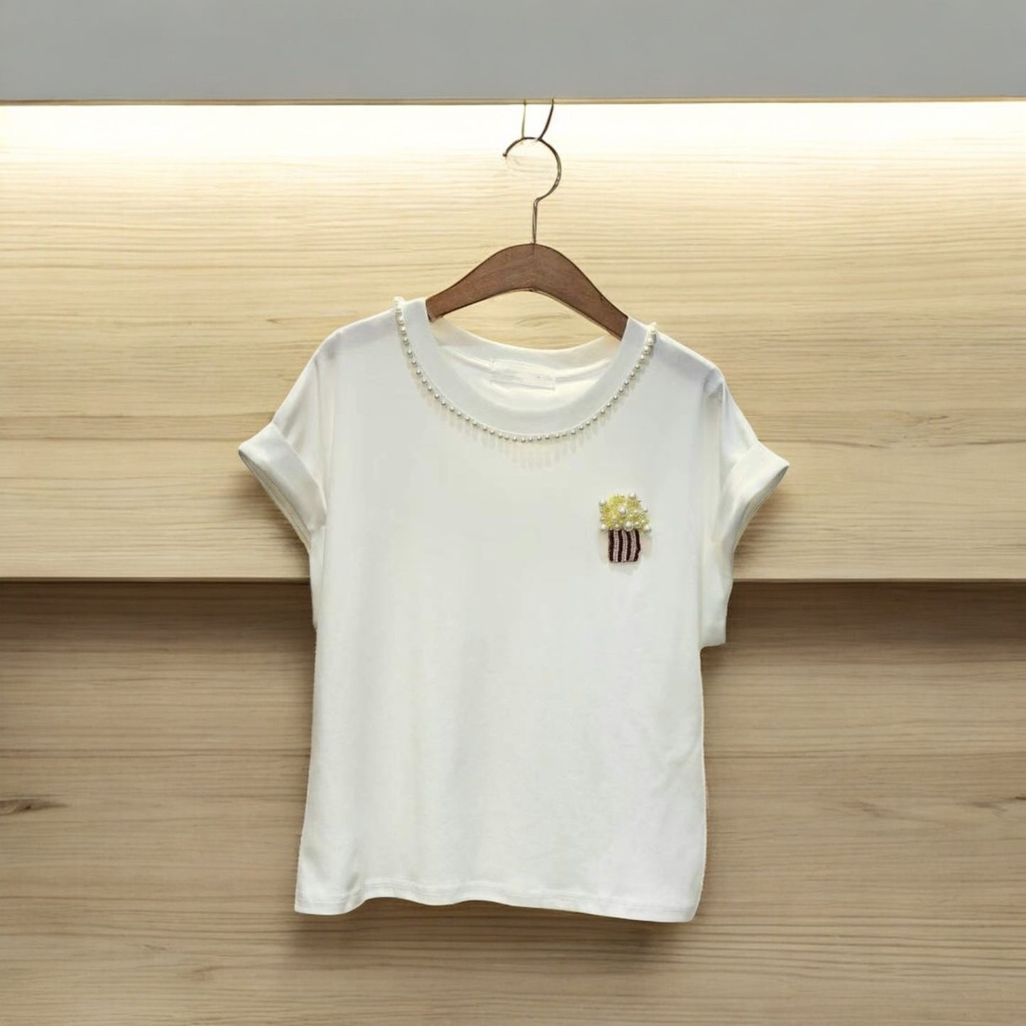 ✨ 爆谷珍珠 Tee｜Pearl Popcorn Tee
