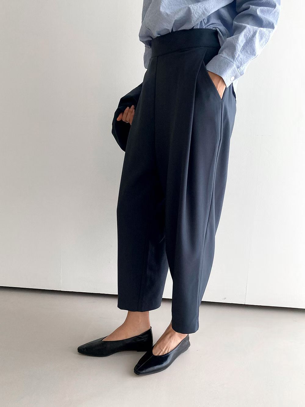 Tapered Cropped Pants 高腰九分錐形褲