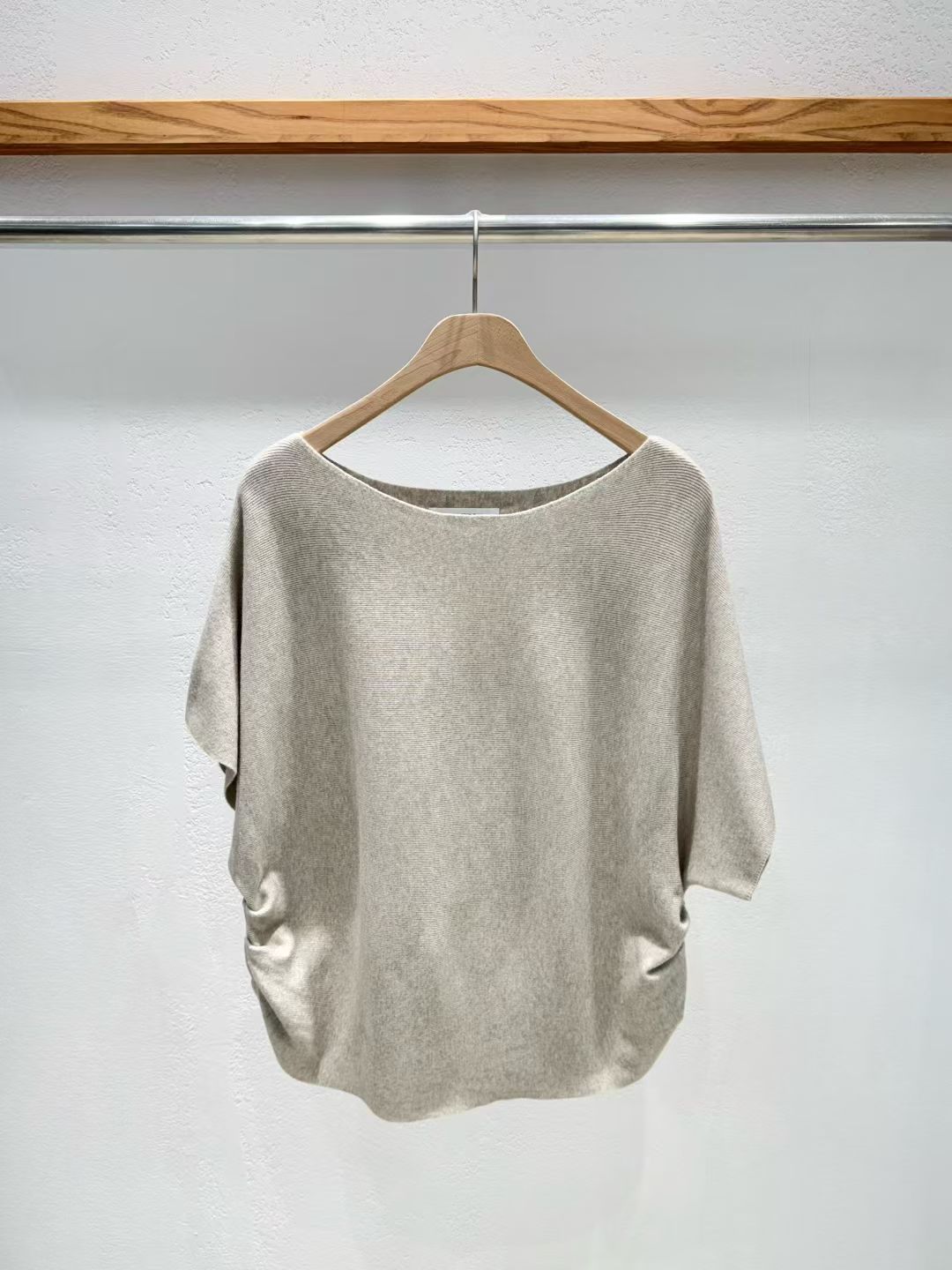 Drape Side Knit Top 側摺設計針織上衣