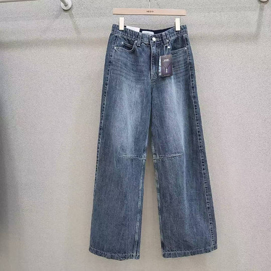 Wide Leg Jeans 高腰直筒牛仔褲