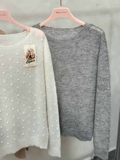 𝐈𝐭𝐚𝐥𝐢𝐚𝐧 𝐀𝐥𝐩𝐚𝐜𝐚 𝐃𝐨𝐭 𝐒𝐰𝐞𝐚𝐭𝐞𝐫

義大利製 Alpaca 點點毛衣