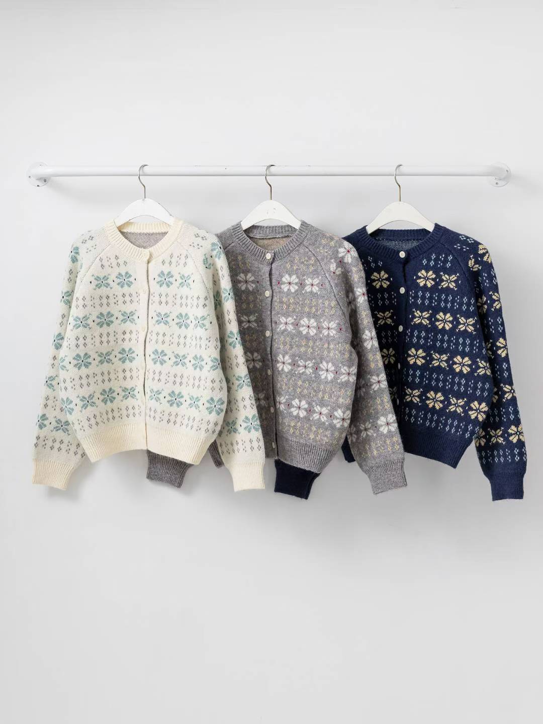 ❄️ 復古雪花紋冷衫外套 ❄️ Nordic Snowflake Knit Cardigan