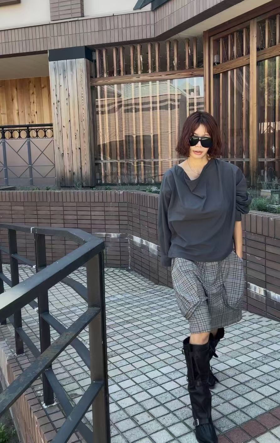 ✨ Draped Neckline Oversized Blouse 披領寬鬆上衣 ✨