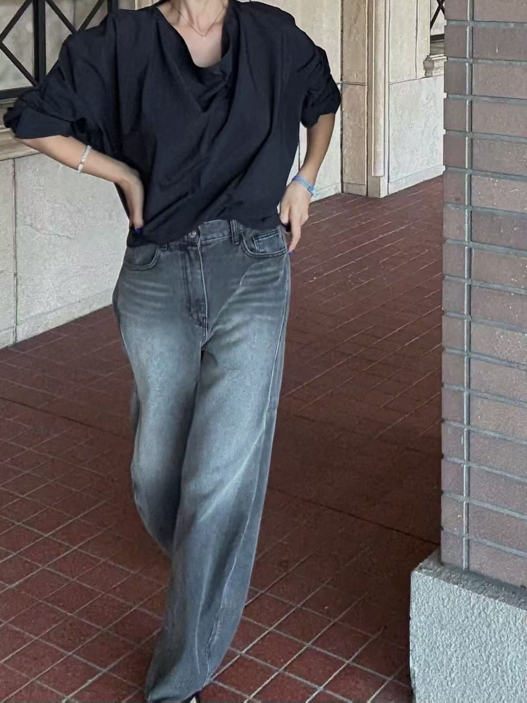 ✨ Draped Neckline Oversized Blouse 披領寬鬆上衣 ✨