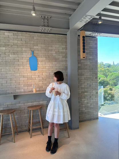 ✨ Back Button Flowy Dress 後扣設計寬鬆連身裙