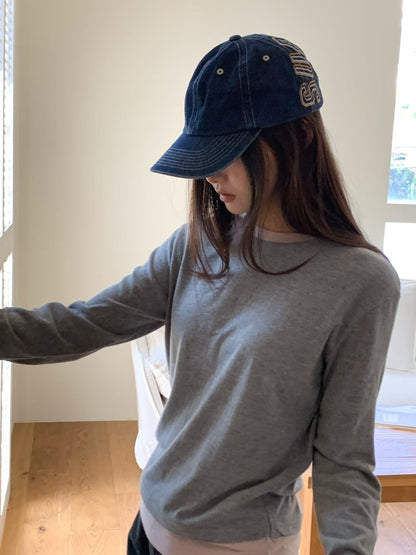 ✨【25FW Contrast Edge Long Sleeve Tee · 撞色長袖Tee】✨